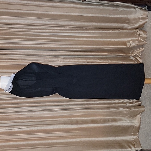 NEXT made in Great Britain Vintage  Black Chiffon Dress Size 10 - Picture 7 of 10